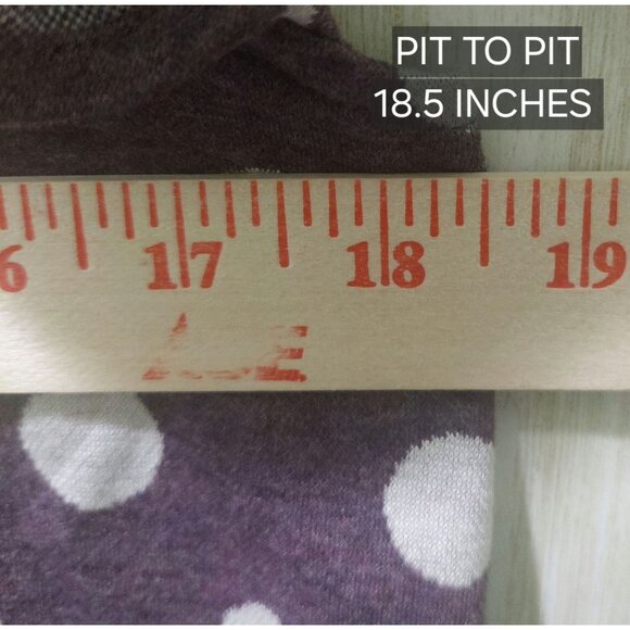 NWT Voy Purple Polka Dot Ruffle Sleeve Top W/ Back Neck Tie Size SMALL - Picture 6 of 8